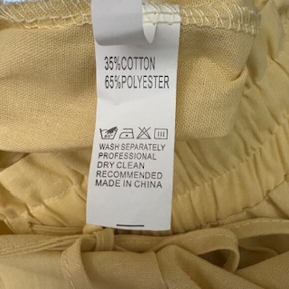 Yellow Wide Leg Medium Women's Pants NWOT - Picture 3 of 4